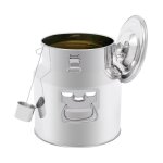 Rservoir scell en acier inoxydable 22l avec cuillre  vin - pot tanche pour stockage de huile vin ...