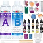 Resine epoxy - 500 ml kit r�sine �poxy d�butant de coul�e auto - nivelante pour moulage la lart avec ...