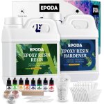 Resine epoxy transparente 68oz / 2l cristal kit resine epoxy complet dbutant avec colorant rsine epoxy ...