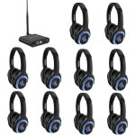 Retekess ta004 casque sans fil pour tv silent disco headphones set 3 canaux 200m 10 casques parties silent ...