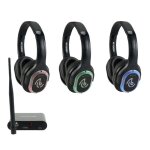 Retekess ta004 casque tv sans fil kit de dmarrage silent disco porte de 200m 3 couteurs ensemble de ...
