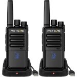 Retevis rt668h talkie walkie avec affichage cach� type c 1200mah vox squelch rechargeable pour cadeau ...