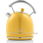 Bouilloire lectrique - yumi mazao - 18 l - design vintage - 3000w - sans fil - acier inoxydable