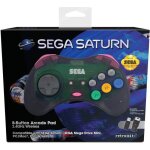 Retrobit - sega saturn manette grise 8 boutons sans fil 2. 4ghz - dongle usb / port dorigine inclus