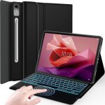 R�tro�clair� clavier coque pour lenovo tab p12 12. 7 pouces tablette 2023 smart touchpad azerty amovible ...