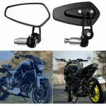 R�troviseurs de guidon de moto r�troviseurs de moto pour xj6 mt01 mt03 mt07 mt09 (noir)