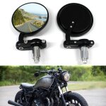 Retroviseur moto rond 7 / 8 22mm r�troviseurs moto embouts de guidon noir lat�raux miroirs universel