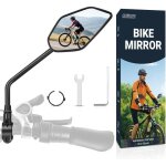 R�troviseur pour v�lo �lectrique droit hd rotatif � 360� et pliable surface de miroir extra large verre ...