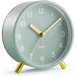 R�veil analogique silencieux sans tic - tac r�veil m�tallique r�tro avec veilleuse et grand cadran � ...