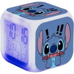 Rveil  changement de couleur 3d cartoon stitch avec rveil numrique  led 7 couleurs - cadeau danniversaire ...