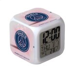 Rveil cube led horloge numrique lumineuse veilleuse enfant 7 couleurs equipe football club ligue paris ...