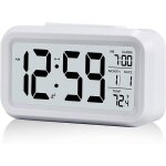 Rveil digital rveil matin horloge numrique rveil  pile silencieux grand cran led temprature calendrier ...