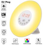 Rveil lumineux avec simulation de lever et de coucher de soleil lampe de nuit  led pour gros dormeurs ...
