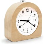 R�veil matin � piles fonction snooze r�veil bois de voyage lumineux r�veil analogique silencieux sans ...