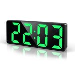 R�veil num�rique 6. 7 led horloge digitale reveil matin avec temp�rature date luminosit� r�glable snooze ...