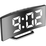 Rveil numrique pour chambre  coucher cran miroir led 7 pouces 2 niveaux de luminosit 12 / 24 heures ...