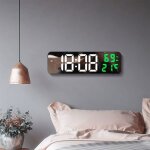 R�veil num�rique r�veil led num�rique grand �cran led horloge murale num�rique avec affichage de la temp�ratur ...
