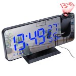R�veil num�rique avec radio horloge num�rique avec projecteur rotatif � 180� 4 niveaux de luminosit� ...