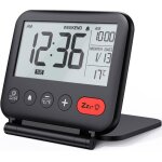 R�veil de voyage mini horloge num�rique lcd portable avec calendrier r�tro�clair� temp�rature miroir ...