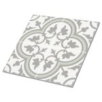 Revetement mural carreaux de vinyle carrelage pvc adh�sif - 9x30x30 - fleurs grises ethniques - carreaux ...