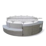 Rev�tement de piscine k2o half surround 306 306x40x70 cm semi - circulaire lot de 4 pi�ces bancs et rangements ...