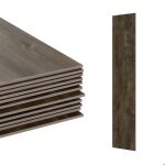 Rev�tement de sol pvc autocollant relaxdays 25 m� / 18 pi�ces effet bois salle de bain cuisine dalles ...