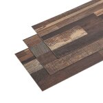 Rev�tement de sol pvc - dalles autocollantes - 502 m� - pour salon - imperm�ables - 36 pi�ces - marron ...