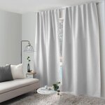Rideau 100% occultant � pattes cach�es eclipse - taille: 140x240cm - coloris: blanc