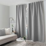 Rideau 100% occultant � pattes cach�es eclipse - taille: 140x240cm - coloris: gris