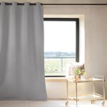 Rideau 100% occultant thermique phonique chin gris clair 160x240 cm