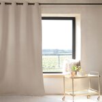 Rideau 100% occultant thermique phonique chin� naturel 160x240 cm