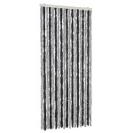 Rideau anti - mouches - vidaxl - 56x185 cm - gris / noir - synthtique - intrieur