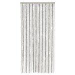 Rideau anti - mouches - vidaxl - 90x200 cm - gris clair et blanc - chenille - int�rieur