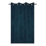 Rideau a oeillets 140 x 260 cm cotele antoine bleu p�trole
