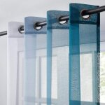 Rideaux courts 140x160cm 2 panneaux voilage fenetre draperies � oeillet voilage int�rieurs pour salon ...