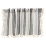 Rideau court - cuneary - demi - rideau - gris - lin naturel - tamisant