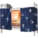 Rideau couverture occultant anti - poussi�re pour lit superpos� th�me plan�tes �toil�es 2 pi�ces pour ...