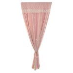 Rideaux - enfant - dcoupes en toile - polyester lger - 12 x 15 m - rose