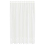 Rideau en dentelle - vidaxl - blanc - 150x160 cm - polyester - filtrant la lumi�re - panneaux de confidentiali ...
