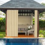 Rideaux dextrieur impermable rideau de porte en accordon pliss sparateur placard pergola douche ...
