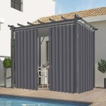 Rideaux dextrieur impermable rideau de porte en accordon pliss sparateur placard pergola douche ...