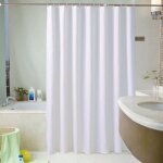 Rideau de douche 120 x 180 cm rideau de douche en tissu blanc imperm�able et r�sistant � la moisissure ...