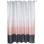 Rideau de douche 180x200cm polyester impermable tissu lavable en machine rideau salle de bain avec 12 ...