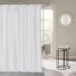 Rideau de douche - blanc - 240 x 200 cm - impermable - antimoisissure - antibactrien