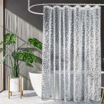 Rideau de douche - cosyhomes - galets 3d - semi - transparent - impermable et anti - moisissure