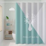 Rideau de douche - imperm�able et anti - moisissure - polyester - avec crochets lavable en machine - ...