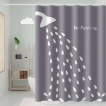 Rideau de douche - imperméable et anti - moisissure - polyester - avec crochets lavable en machine - ... Rideau de douche - imperméable et anti - moisissure - polyester - avec crochets lavable en machine - ...