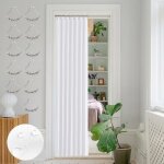 Rideaux de douche pliants en accord�on imperm�able blanc 140x200cm rideau de porte occultant pour ext�rieur ...