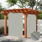 Rideaux de douche pliants en accord�on imperm�able gris clair 140x241cm rideau de porte occultant pour ...
