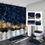 Rideau de douche - polyester - 180x200 cm - design moderne abstrait - lavable - gris doré Rideau de douche - polyester - 180x200 cm - design moderne abstrait - lavable - gris doré